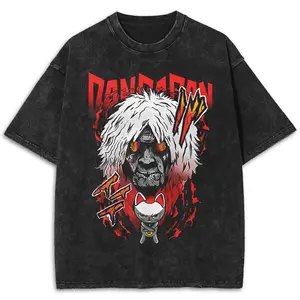 Dandadan Heavy Oversized Acid-Washed T-Shirt, Y2K Turbo Granny Streetwear, Japanese Animation Tee, Dandadan Anime Manga Shirt