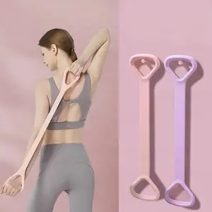8 Shape Yoga Stretching Strap for Women Posture Corrector Back Shoulder Opener Home Gym Fitness TPR