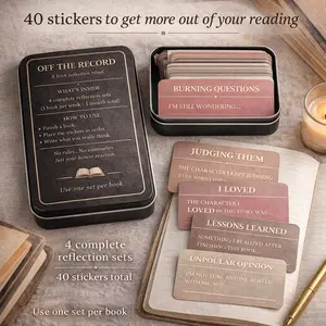 Off The Record™ BookTok Journaling Stickers | 40 Reflection Prompts (10 per Book) | Book Club & Reading Journal Stickers
