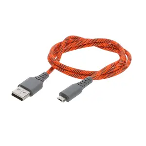 3 ft. Braided Micro USB Charger Cord - 360 Stand RV3FTMUSB, USB Connector Cellphone Charging Cable for Mobile Devices, Smartphones, Assorted Colors