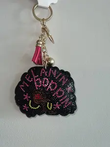 Melanin Poppin Afro Keychain