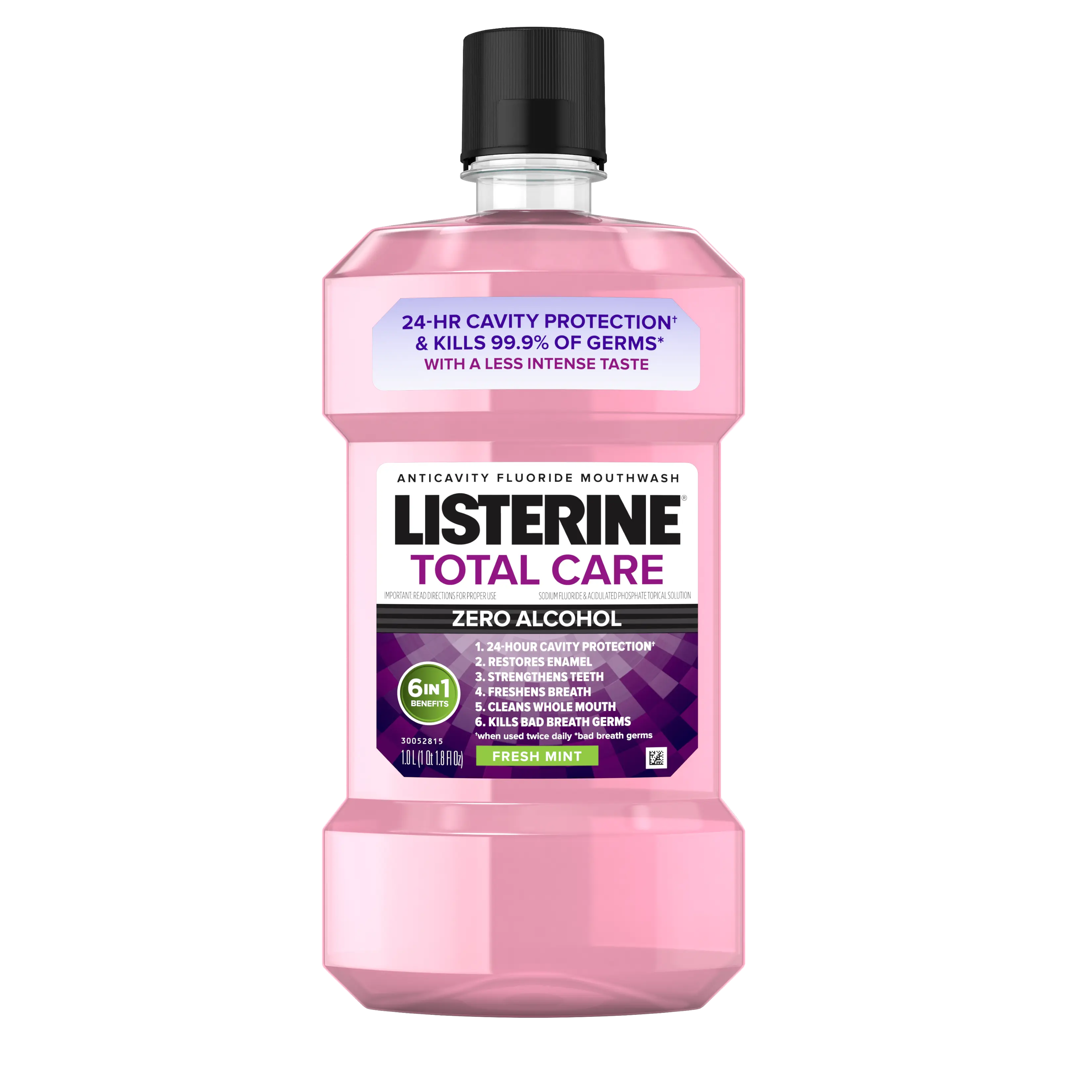 Listerine Total Care Alcohol-Free Mouthwash Mild Taste Fresh Mint Flavor 1L Oral Daily