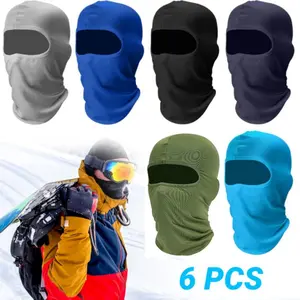6pcs Summer Winter Balaclava Face Mask Cover Windproof Face Protective Cover for Outdoor Sports Motorcycle Riding Fishing Sking, Christmas Halloween Thanksgiving Birthday Thank You Gift