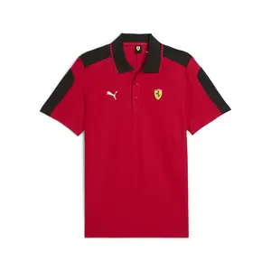 PUMA Mens Scuderia Ferrari Race Mt7 Short Sleeve Shirt Casual Casual - Red