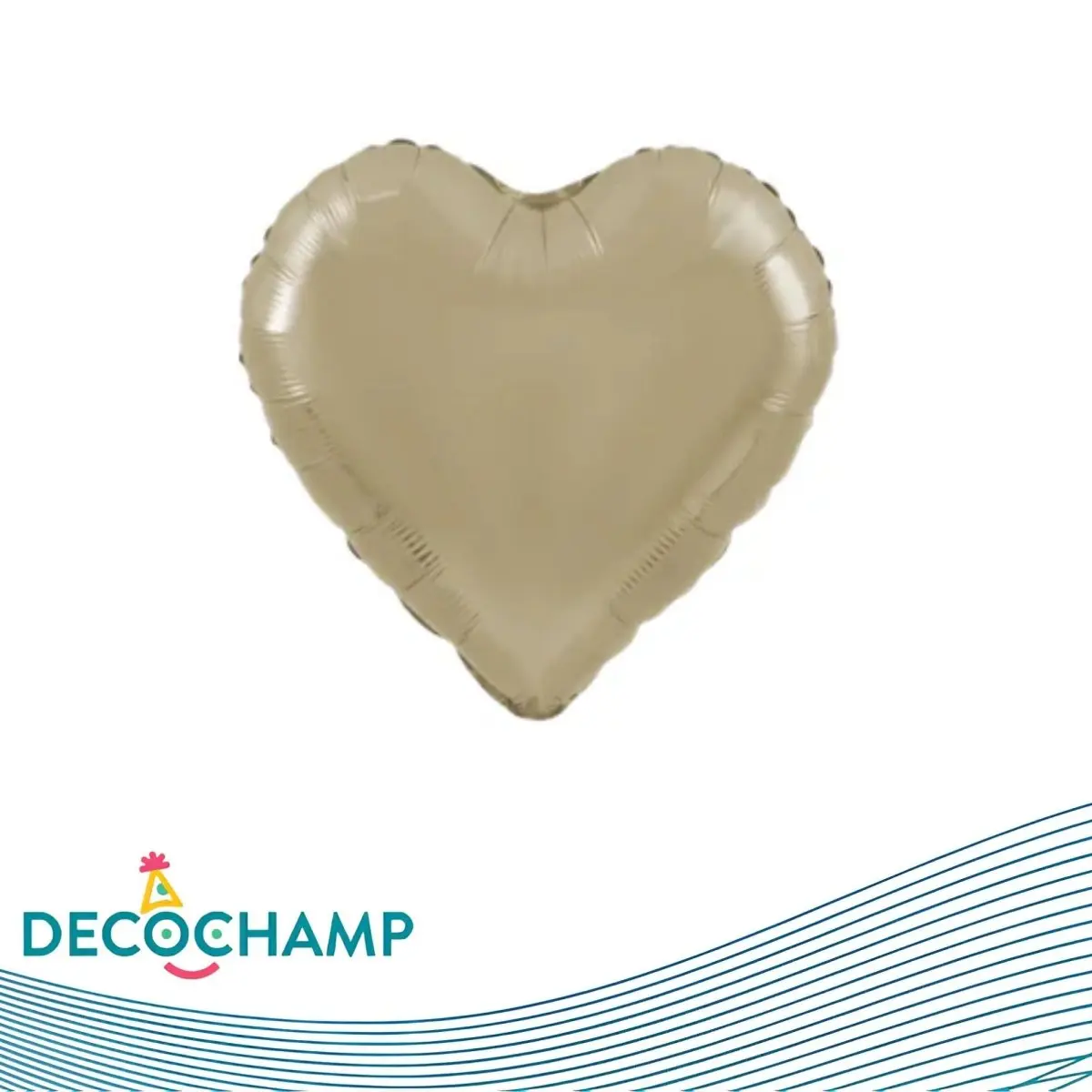 Deco Heart Balloons, 9 in Champagne Color (5 per Package), Balloon