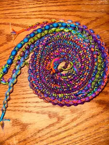 Flower child single ended and double ended wool dreadlock extensions