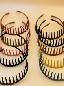 Long Tooth Candy Color Hairband Plastic Matte Facial Wash Headband Fashion Simple Teeth Hair Accessory