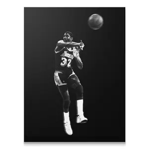 Magic Johnson Poster - Made You Look Sports Wall Art, Basketball Legend Print, Motivation Gym Decor, Cool Room Poster, Man Cave Wall Design