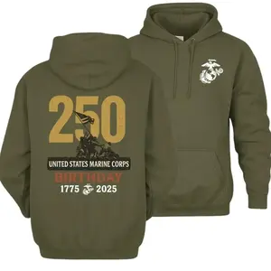 Marine Corps Anniversary 1775–2025 T-Shirt, Sweatshirt, Hoodie, USMC 250th Birthday Pullover, Iwo Jima Flag Raising Graphic Tee for Veterans, Gift For Him WEC