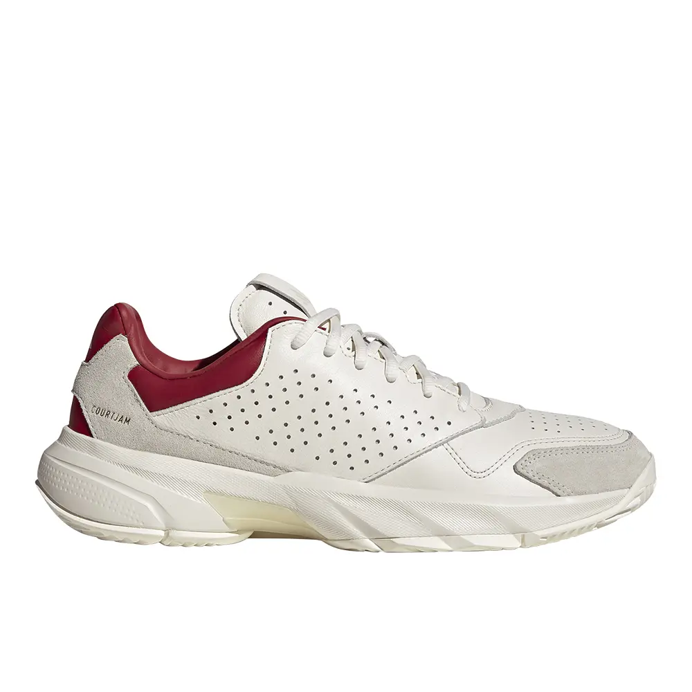 adidas Mens Courtjam Control 3 Premium Tennis Sneakers Shoes - White