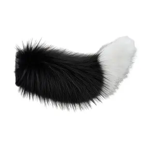 Dual Control Mode Electric Plush Wagging Tail - Sound Activated & Remote Controlled Car Trunk Decoration, Cute Fuzzy Fox/Rabbit Tail Moving Ornament for Vehicle Cosplay, Auto Exterior Accessory & Photo Prop