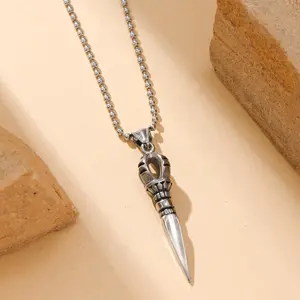 Exquisite Geometric Shape Men's Pendant Necklace, Made of Stainless Steel That Is Not Easy To Fade, with A Strong Sense of Design, Suitable for Daily Wear, Parties, Carnival and Halloween Styling Highlights