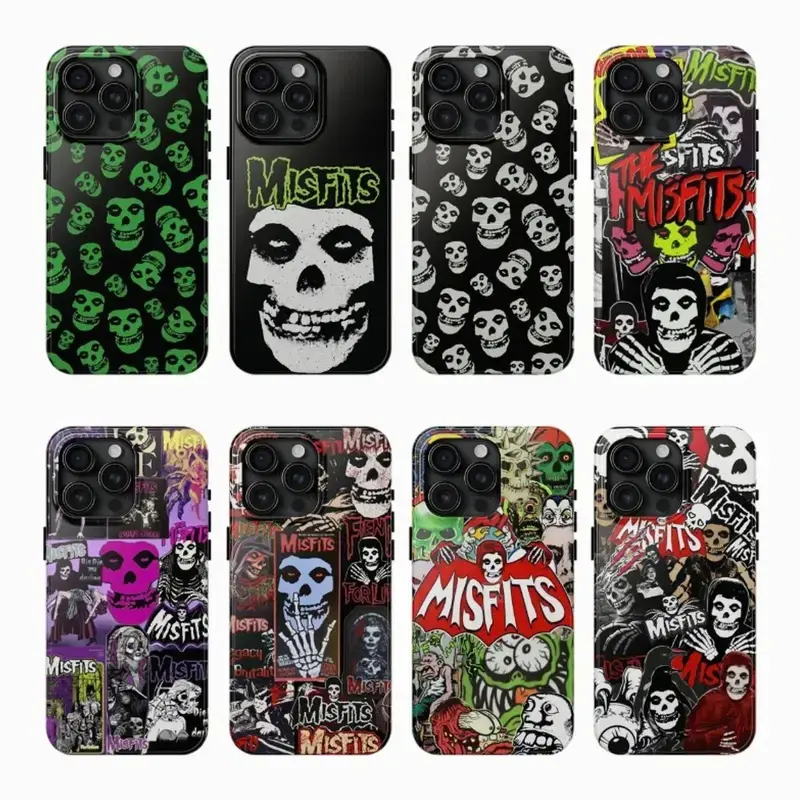 Malevolent Skull Horror-Punk Phone Case — A Retro-Gothic Rock Style Protective Cover; a Vintage Dark-Aesthetic Gift Crafted Exclusively for Music Fans. Compatible with iPhone 11–17 Pro Max