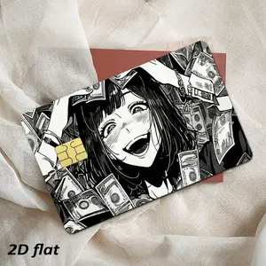 1 Credit Card Sticker, 2D Gorgeous and Exquisite Pattern, Debit Card Skin, Fun Bank Card Skin, Small Holiday Gift, Frosted Texture with a Comfortable Feel, Skin Suitable for Small Chip Cards