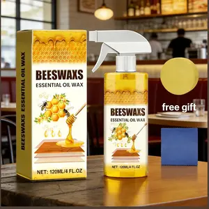 TrueRelief Beeswax Wood Polish Spray 120ml | Natural Shine & Protection for Furniture, Floors, Cabinets – Non-Greasy, Anti-Dust Finish
