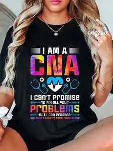 Unisex 100 Percent Cotton Certified Nursing Assistant Healthcare Tie Dye I Am A CNA T-Shirt