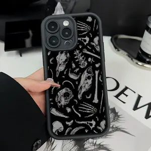 Sheep Skull Pattern Soft Silicone Cellphone Case, Drop Protection Shockproof Casing for iPhone 17 Pro Max, 16, 16e, 15, 14 Plus, 13, 12, 11, Air, XR, X, XS, Phone Protector Accessories for Women and Men, Ideal Gifts for Electronic Devices, Smartphone, Han