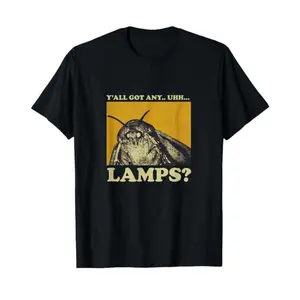 Humorous Unisex TShirt Featuring Moth Meme with Lamp Insect Design Ideal for Casual Wear and Funny Gift