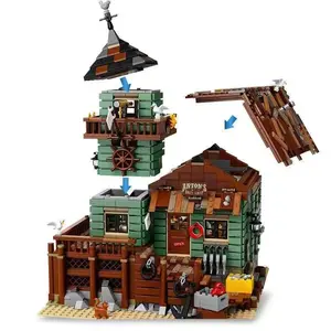 2688 Piece Creative Fisherman House Building Blocks Set, High Resilience Eco-Friendly Abs Material, House Building Kit, Fun Craft Toy for Kids