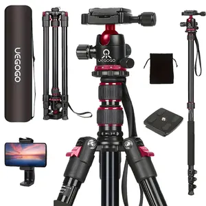 85" Heavy Duty Camera Tripod 216cm - 22Lbs/10KG Max Load, Metal Fluid Ball Head & Detachable Monopod, Flip Lock Design for Overhead/Outdoor/Studio Shooting, Compatible with DSLR Camcorders Spotting Scopes#Easter Day