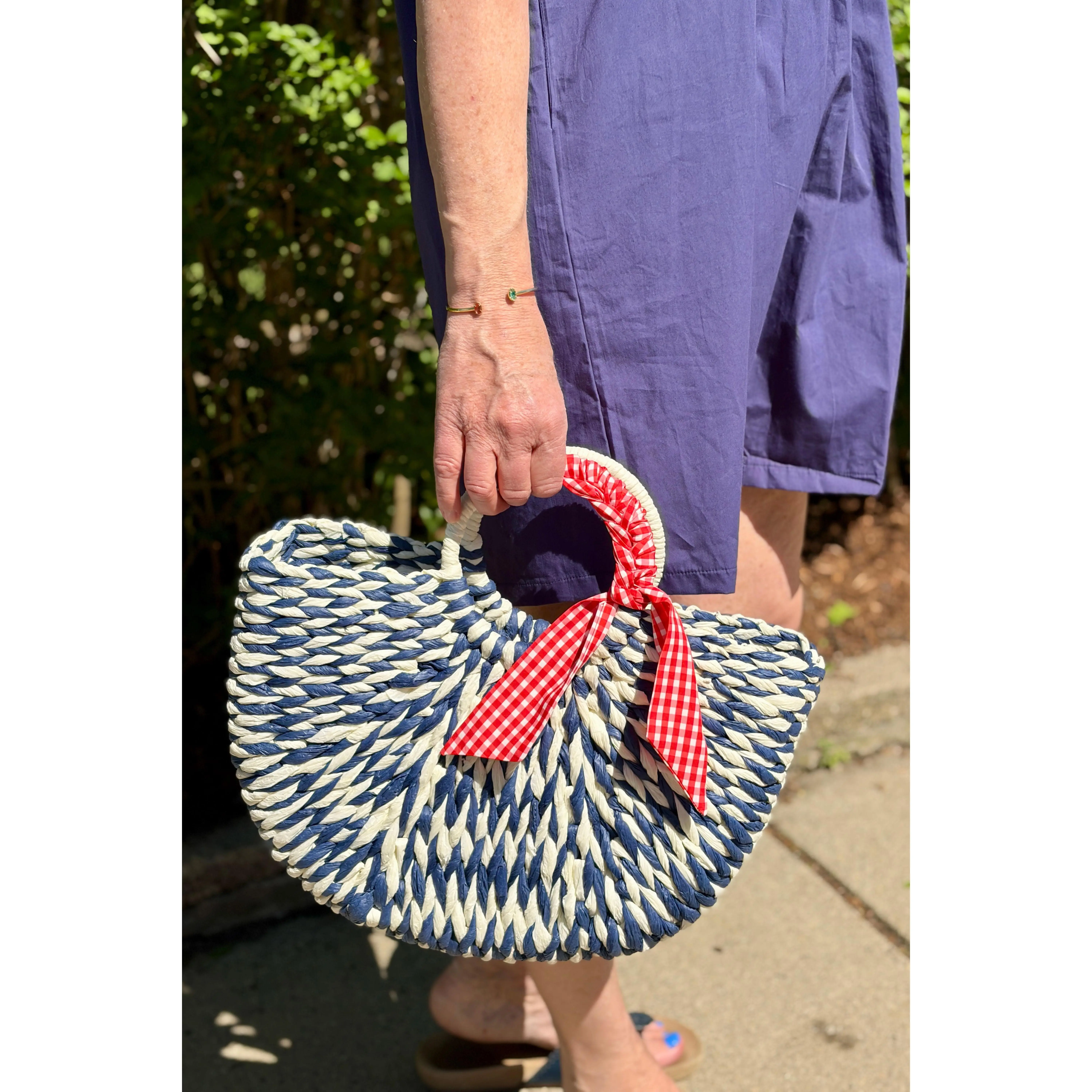 Roxy Woven Straw Handbag