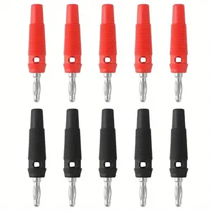 10Pcs 32A High Current Screw Type 4mm Banana Plugs Male Stackable Connector Speaker Cable Adapter 4mm High Current Banana Plugs