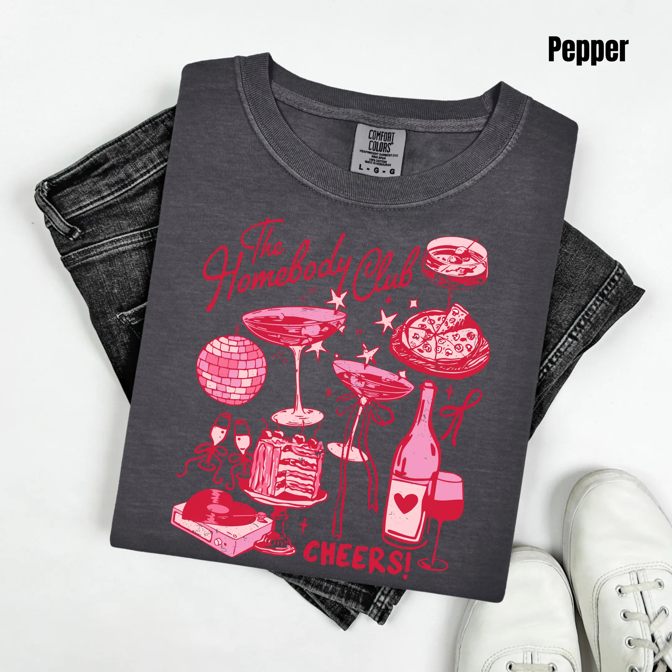 Pink Homebody Club Party Comfort Colors T-Shirt 'NLB'