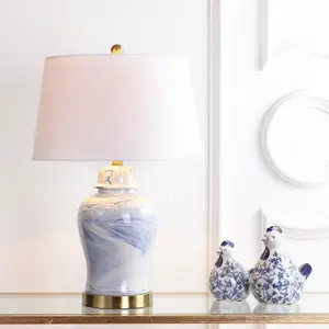 JONATHAN Y Wallace Ceramic LED Table Lamp , for bedroom, living room, foyer, hallways, dining room, dorms