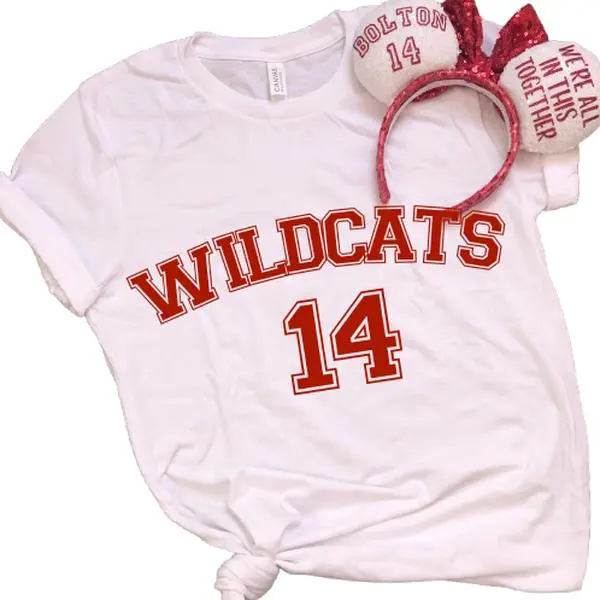 Wildcats Number 14 High School Musical Women's Tee - Trendy Hsm T-Shirt Fit Hoodie