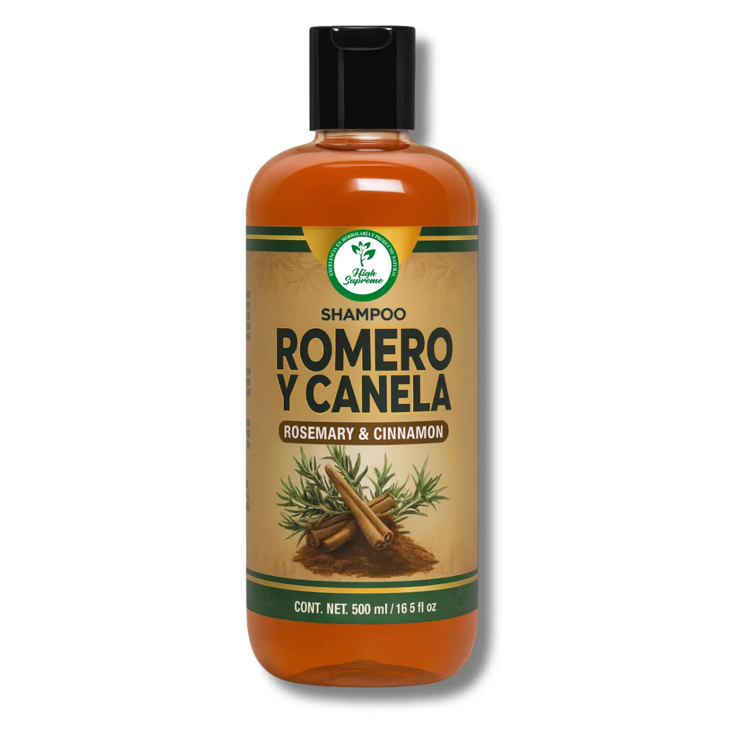 VIRAL Shampoo Romero, Sábila & Canela (Rosemary, Aloe Vera & Cinnamon) – 16.9 fl oz / 500 ml – Premium Nourishing Formula – Nutre y Revitaliza el Cabe