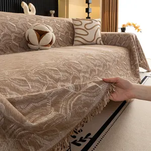 1 Piece INS Style Modern Minimalist Chenille Sofa Throw Cover | Soft Texture Sofa Pad Cat Scratch Resistant Stain-Proof Sofa Scarf | Multi-Color Multi-Size Optional Sofa Cover | Living Room Bedroom Office Universal | Pet Friendly 4 Seasons Usable