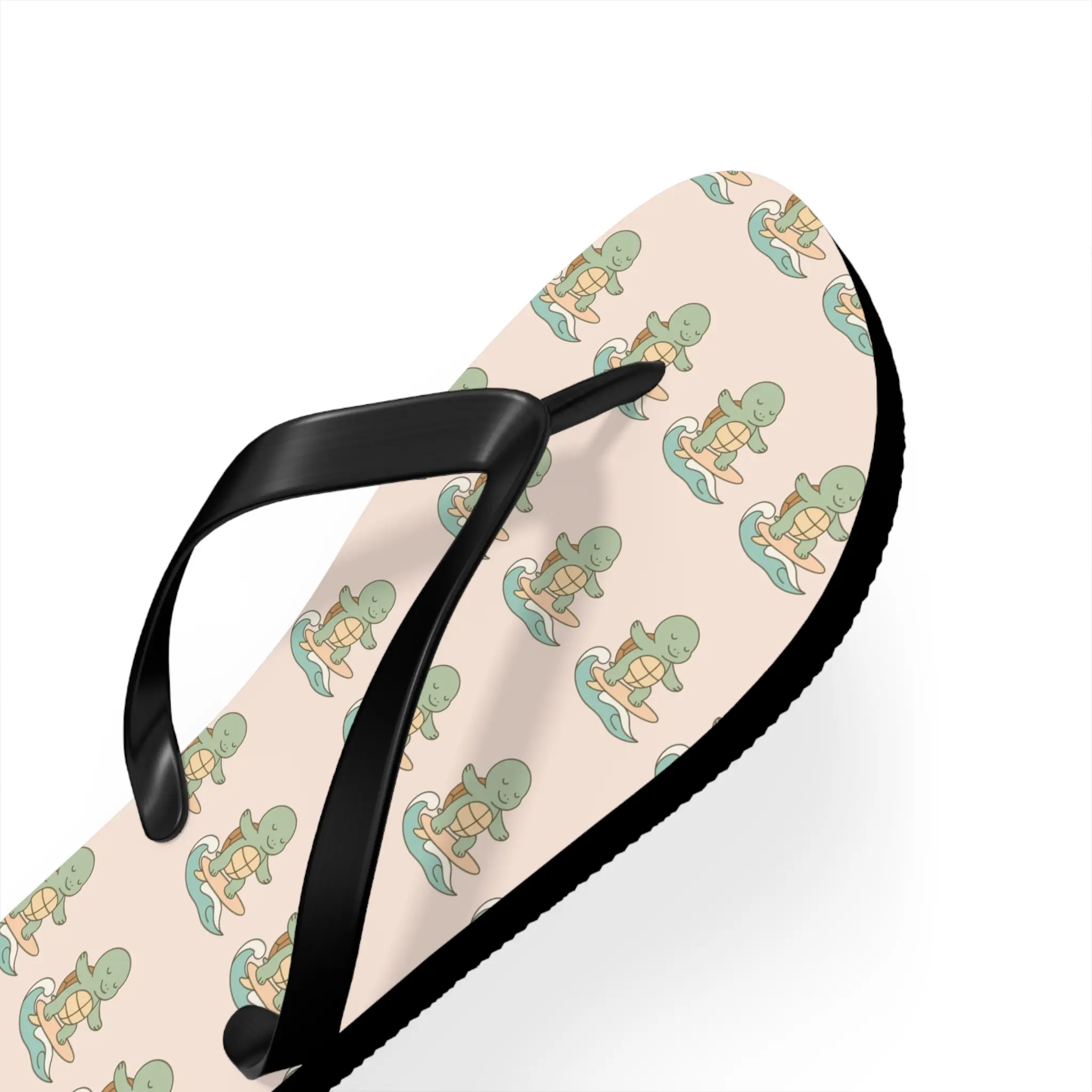Cute turtle Flip Flops, Summer Sandals, Beach Accessories, Fun Pool Shoes, Vacation Footwear, Gift for Ocean Lovers