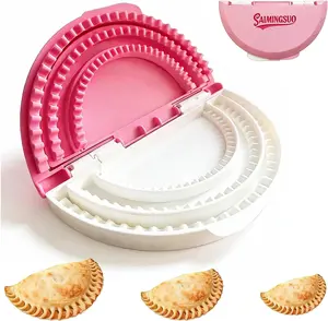3 in 1 Tortilla Sealer(10+8+6 Inch) Crimper & Empanada Maker Press – Make Tortillas, Dumplings & More with Easy-Clean Food-Grade Tool (PINK-3 IN 1)