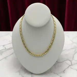N135 Plain Necklace - Gold Plated 14k