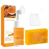 Turmeric Cleansing Acid Soap Set - Fades Dark Spots, Removes Impurities & Boosts Skin Clarity - Gentle Daily Facial Cleanser for Glowy Skin Kit