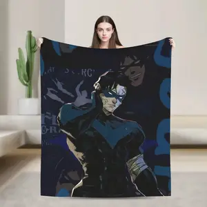 Dicks nightwing Graysons  Blanket  Super Warm Street Trend Plush Throw Blanket For Home Decor Travel Flannel Bedspread Bed Cover  Skin-friendly, lightweight, and breathable.