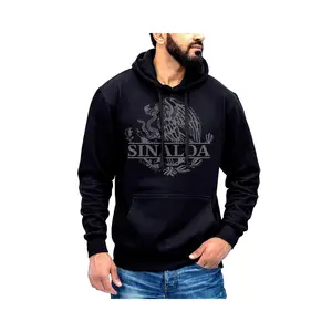 Sinaloa Mexico Eagle Emblem Hoodie Sweatshirt Cotton Fabric