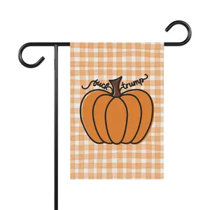 F*ck Trump Autumn Pumpkin Garden Flag, Liberal Fall Decor, FDT Outdoor Banner, Harvest Home Decoration, Thanksgiving Garden Sign