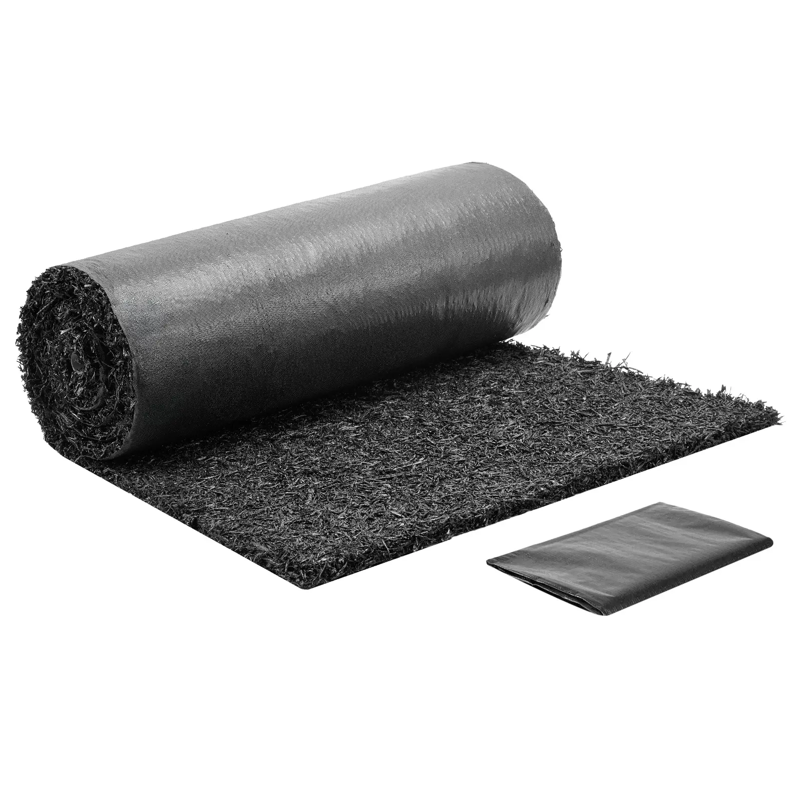 Rubber Mulch Mat Roll, 96 x 24 in Recycled Rubber Mulch Mat, 0.5 Thick Cuttable, Reduced Weed Growth, Natural-Looking Weed Barrier Mat, Permanent Walkway Pathway for Landscaping