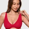 INLYRIC Women's Inbarely Plus Unlined Bras V Neck No Padding Underwire Tshirt Comfort Lounge Everyday Bras