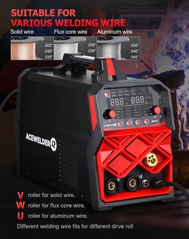ACEWELDER MIG200T 6-in-1 Welder | 110V/220V Dual Voltage | Gas/Gasless MIG Lift TIG Stick Spot Aluminum Welder ACEWELDER MIG200T 6-in-1 Welder | 110V/220V Dual Voltage | Gas/Gasless MIG Lift TIG Stick Spot Aluminum Welder