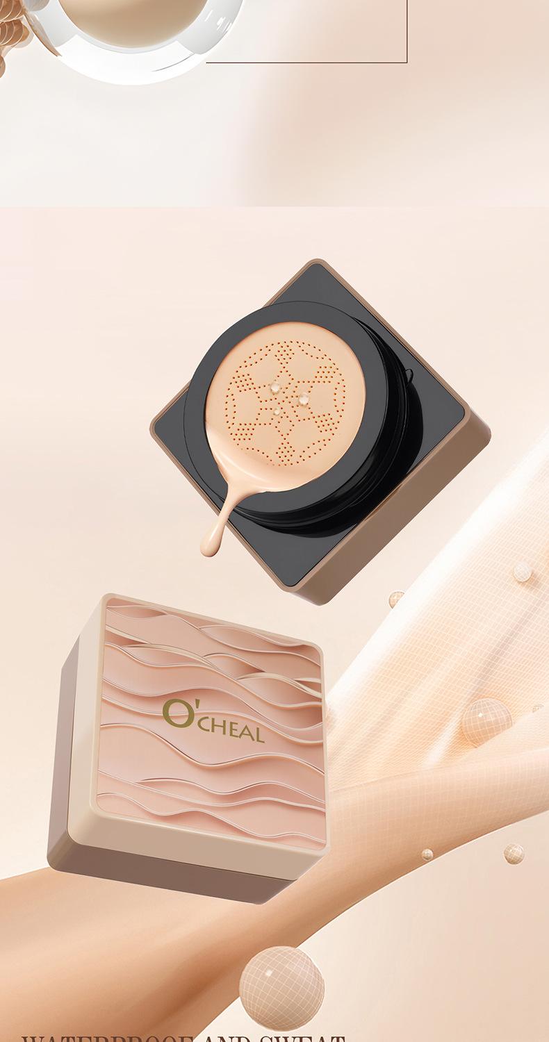 Air Mushroom Cushion BB Cream — Natural Finish, Non-Cakey, Brightening Foundation — Concealing, Long-Lasting, and Smudge-Proof