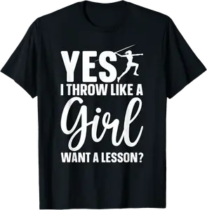 Funny Javelin Throwing Art For Girls Women Javelin Lover T-Shirt - Judithca Shop 63B0DGF77MJ1