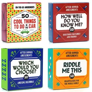 Mini Size 50 Cards Questions on World Geography & Culture, Family-Friendly Trivia Card Game, Portable Travel & Camping Fun