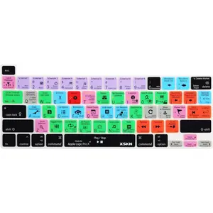 Logic Pro X English QWERTY Layout Silicone Shortcuts Keyboard Cover Skin for 2019 New MacBook Pro 16 inch A2141 2020 New MacBook Pro 13.3 inch A2251/A2289 with Touch Bar & Touch ID US VersionGift