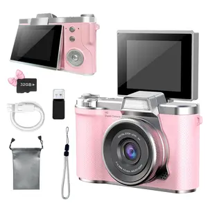 Digital Camera for Kids, Beginner Digital Camera with 32GB Storage Card, 1080P Vlog Camera, Multiple Filters, Portable Rechargeable Camera, Ideal Christmas Gift