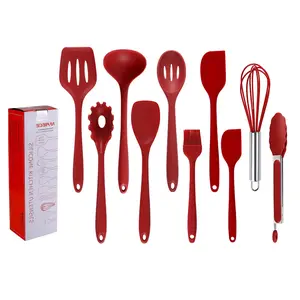 10Piece Silicone Kitchen Utensil Set DIY Cream Cake Baking Tools in Three Colors Complete Kit