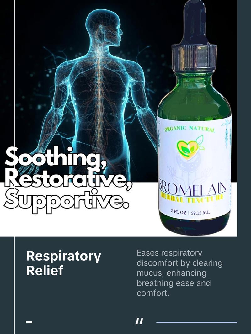 Natural Bromelain Extract Tincture for Digestive Health and Recovery - 2oz - Supplement, Edible Healthcare Fitness