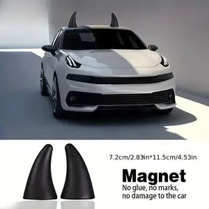 Car Truck Elastic 3D Devil Corner Stickers Bumper Anti-Collision Decoration 2 Pcs Christmas New Year Gift Sticker For Cars