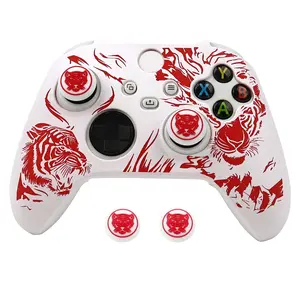 For Xbox Series X Gamepad Skin Laser Engraved Controller Design Silicone Cover Perfect Fit for Xbox Series S Controller Case Joystick Accessories